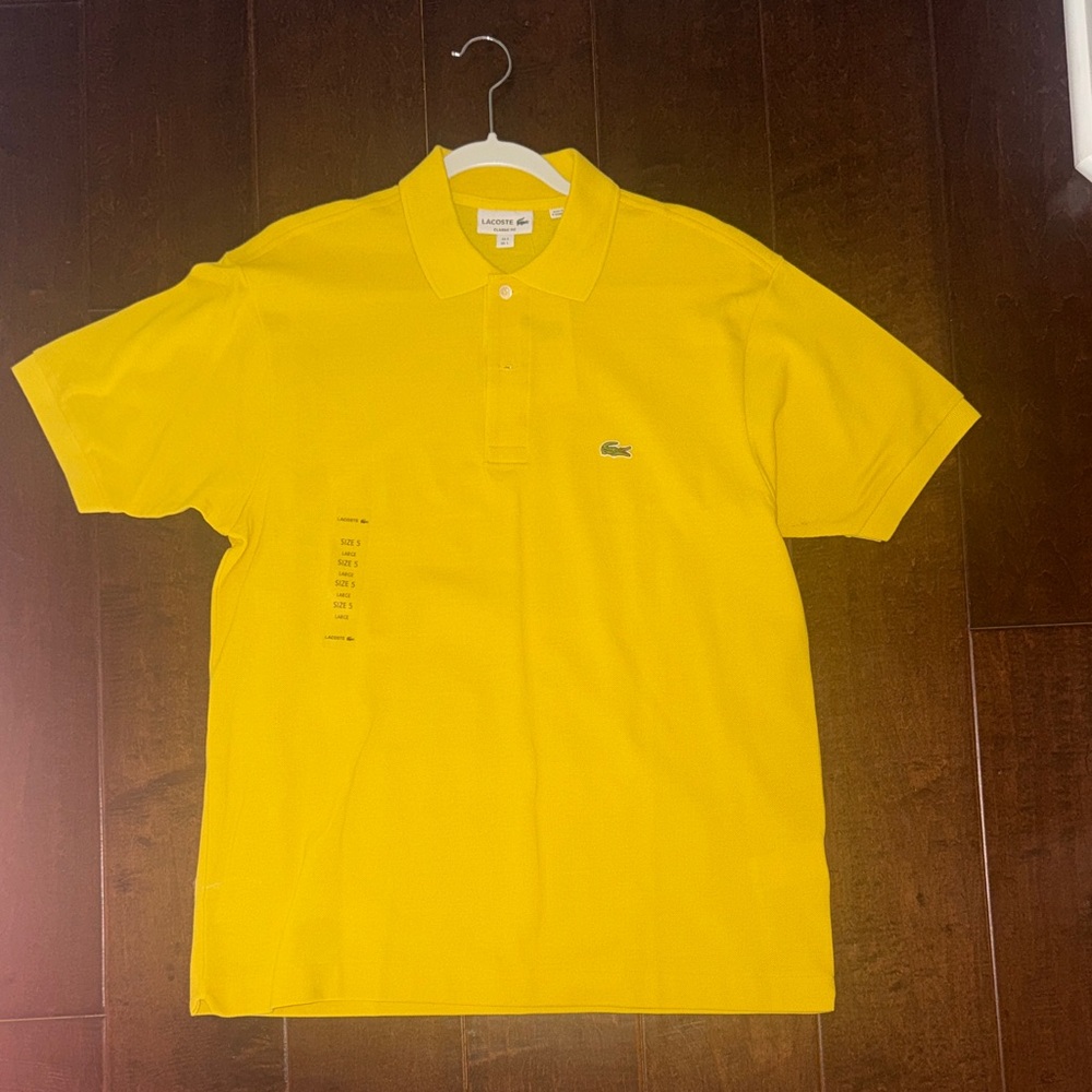 Lacoste Men’s Bright Yellow Piqué Polo Shirt